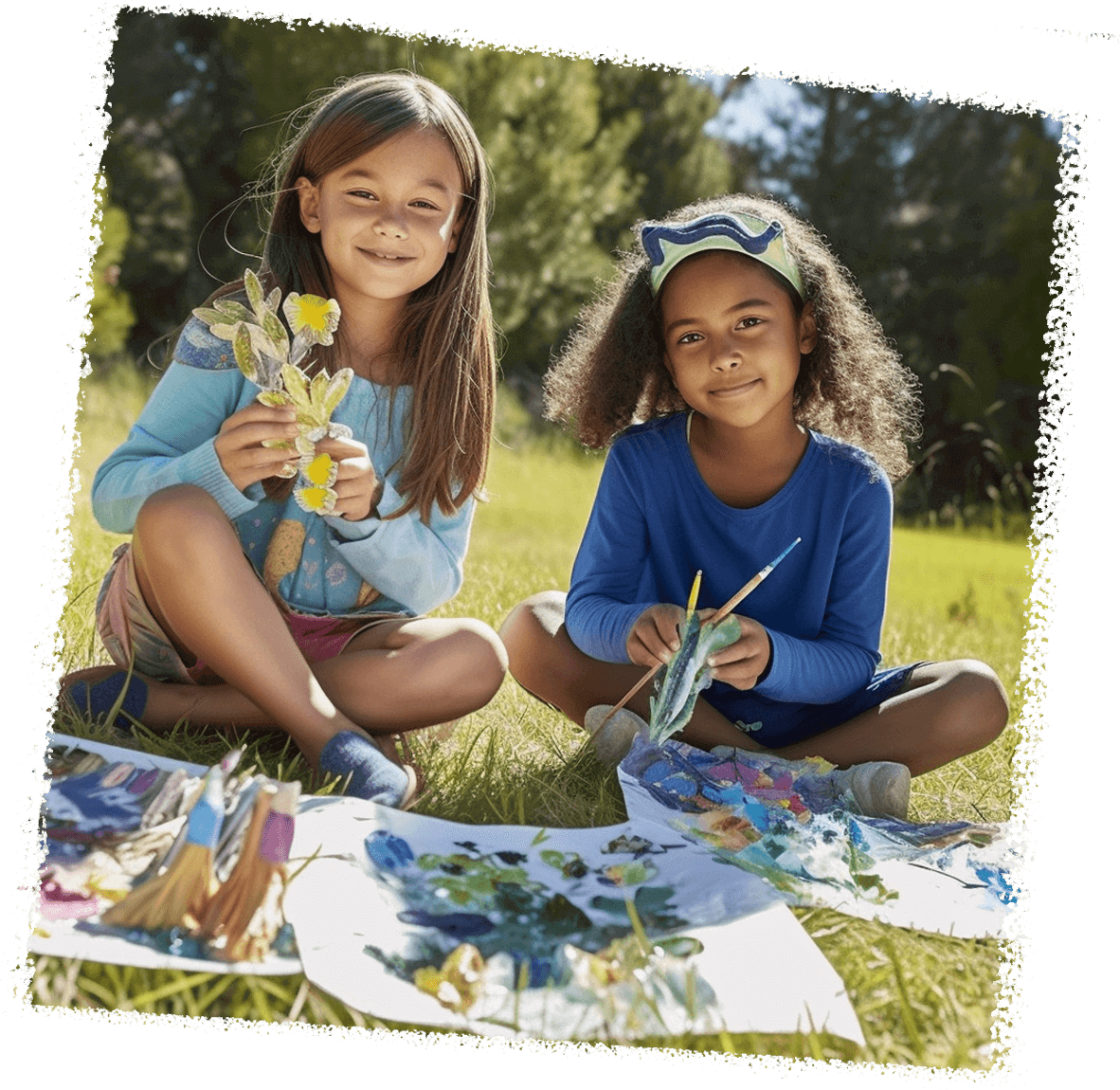 Two Girls Painting